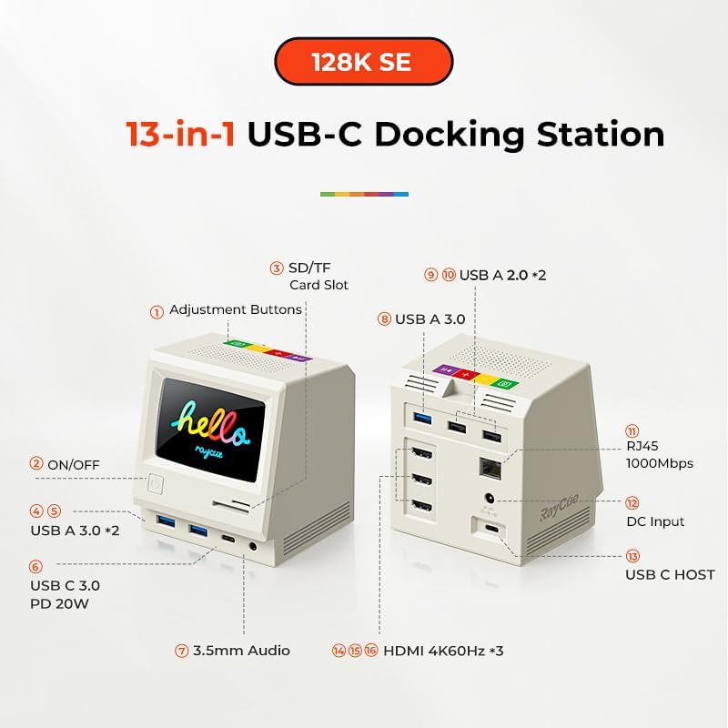 128K SE DOCKING STATION TRIPLE MONITOR